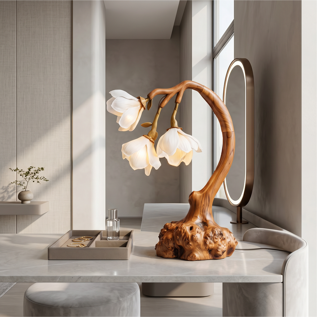 Minimalist Floral Table Lamp