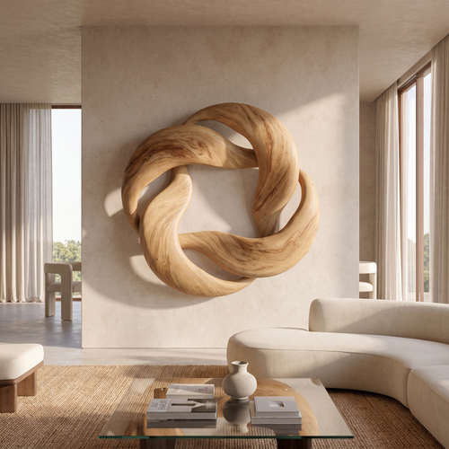 Abstract Circular Loop Wall Art For Living Room And Office