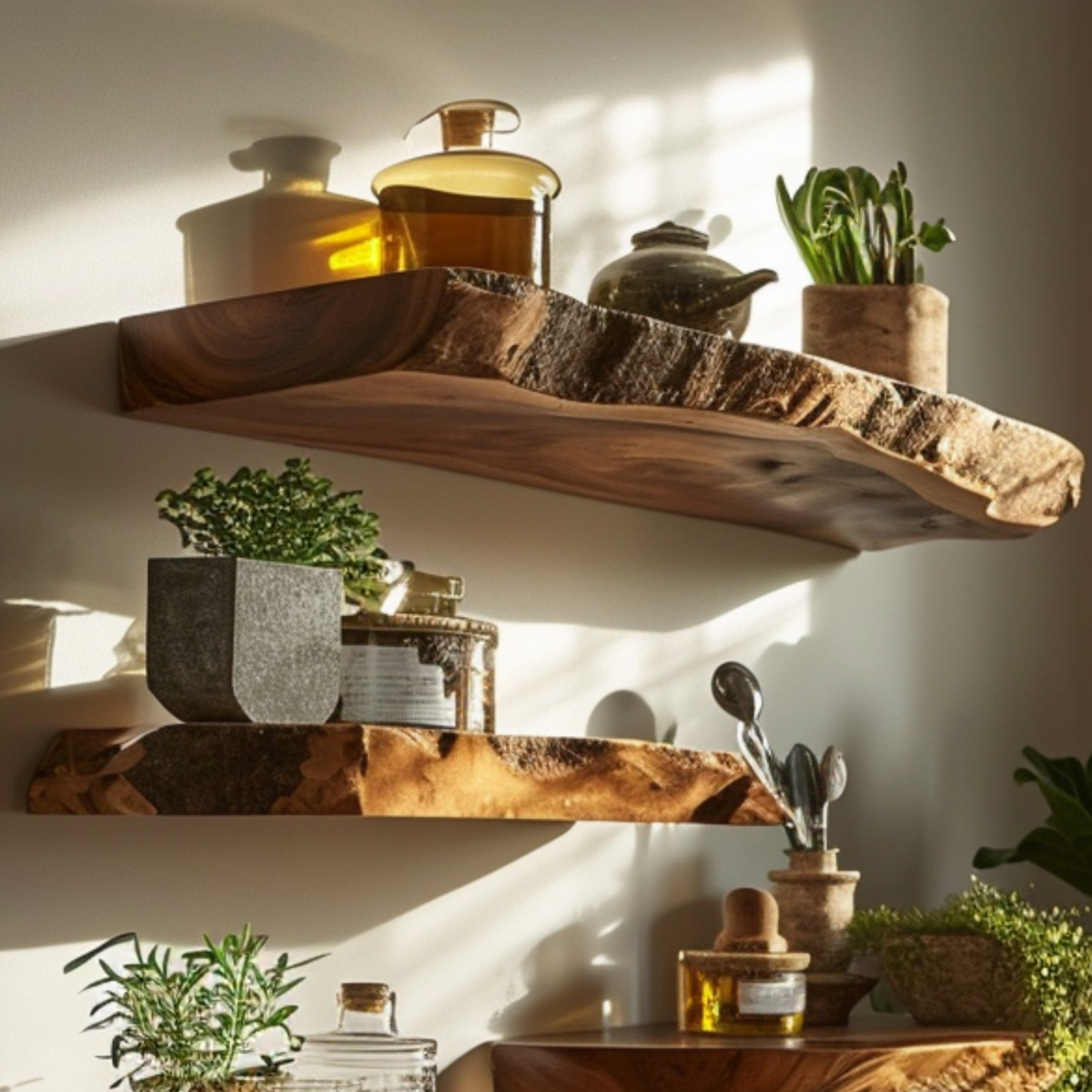 Floating Wood Shelf Display Shelf