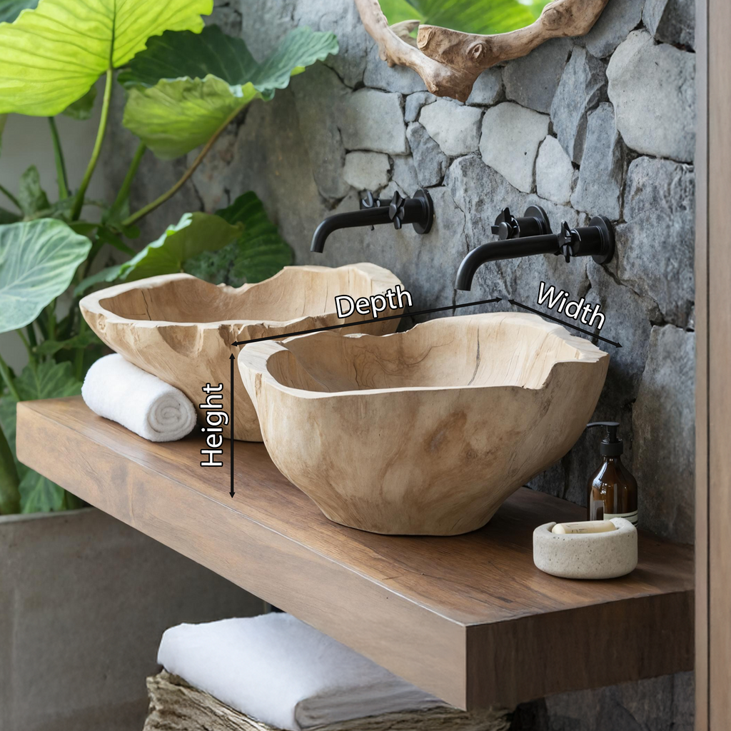 Handcrafted Solid Wood Sink For Personalized Bathroom