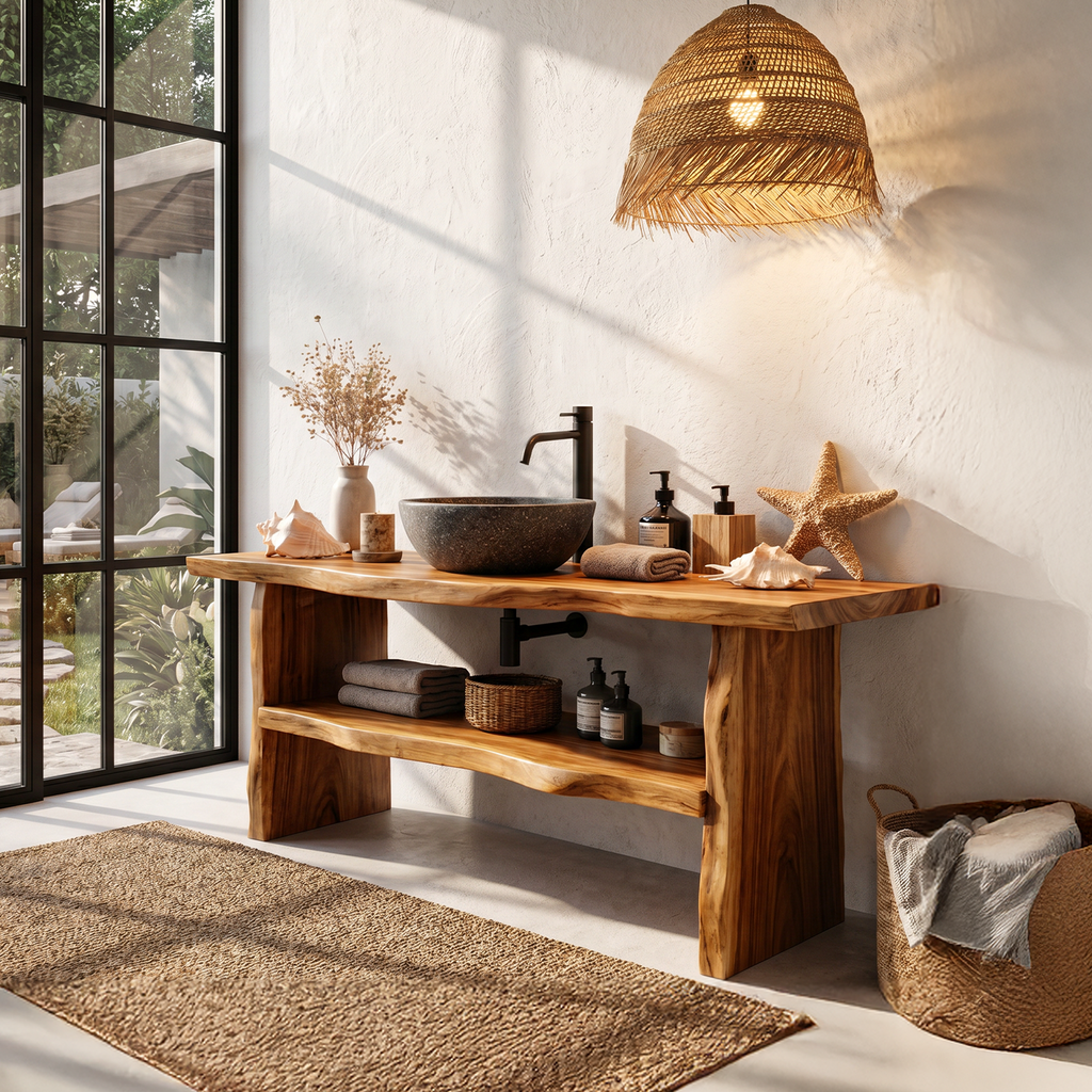 Branch Base Freestanding Wood Sink Vanity Console, 40 To 70 Inch