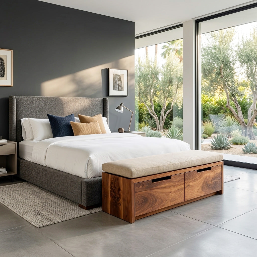 Minimalist Storage Bench Functional Design For Entryway