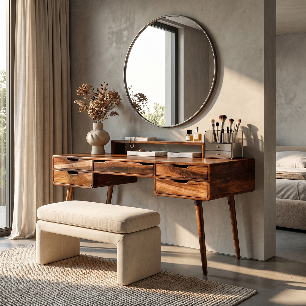 Classic Wooden Makeup Vanity Desk