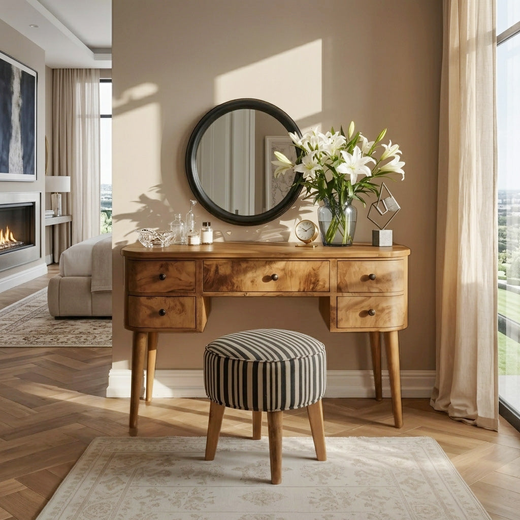Handmade Vanity Table With Drawers For Bedroom