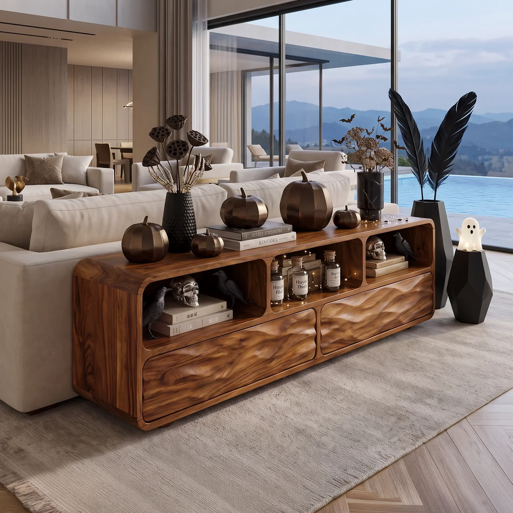 Farmhouse Pumpkin Storage Console Table Luxury Bedroom