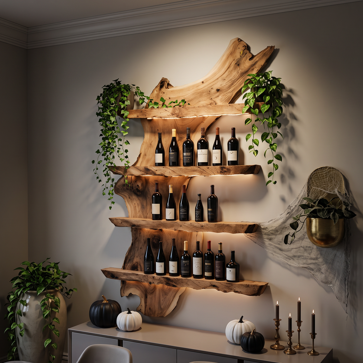 Handcrafted Solid Wood Wine Holder