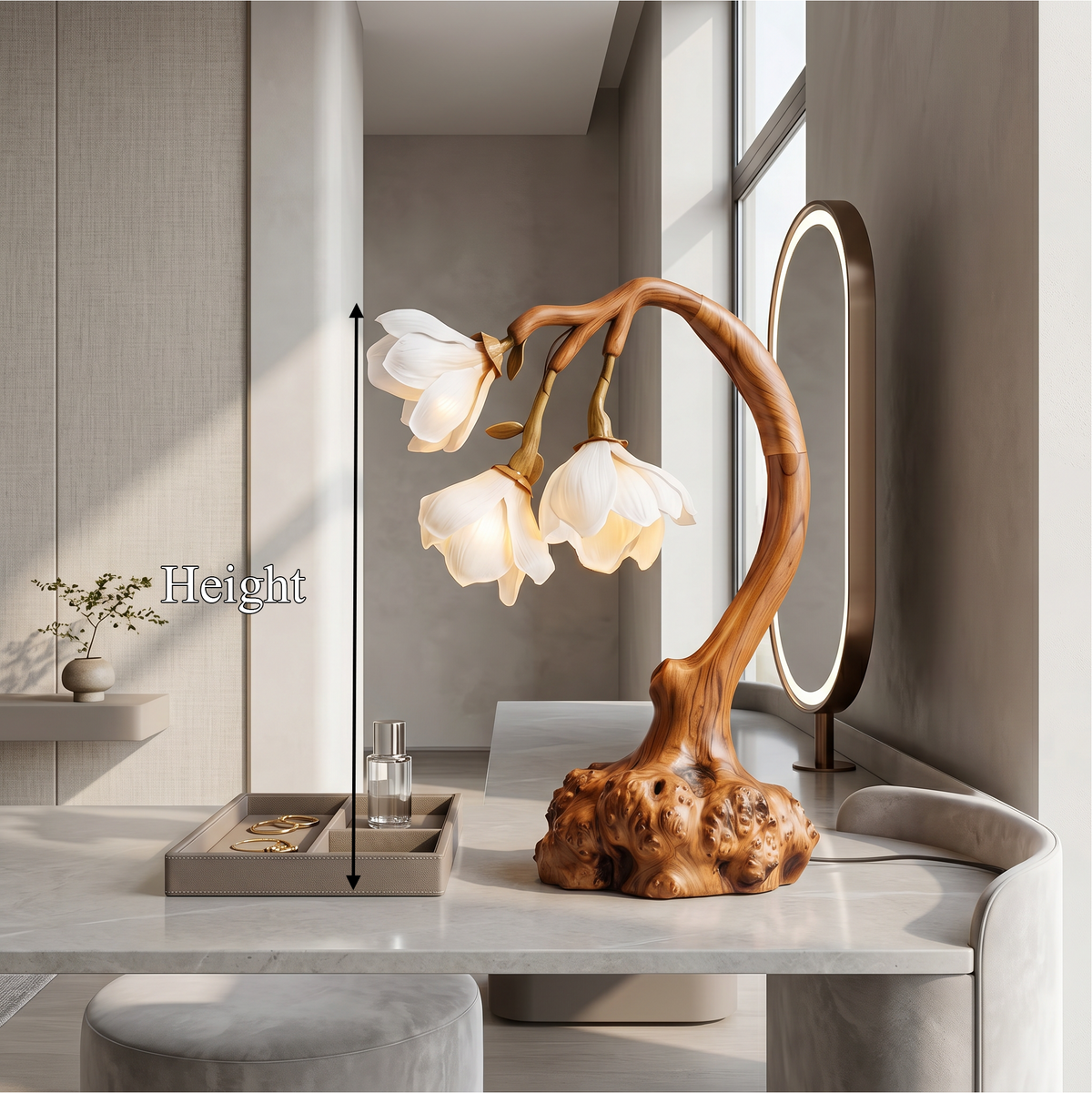 Minimalist Floral Table Lamp