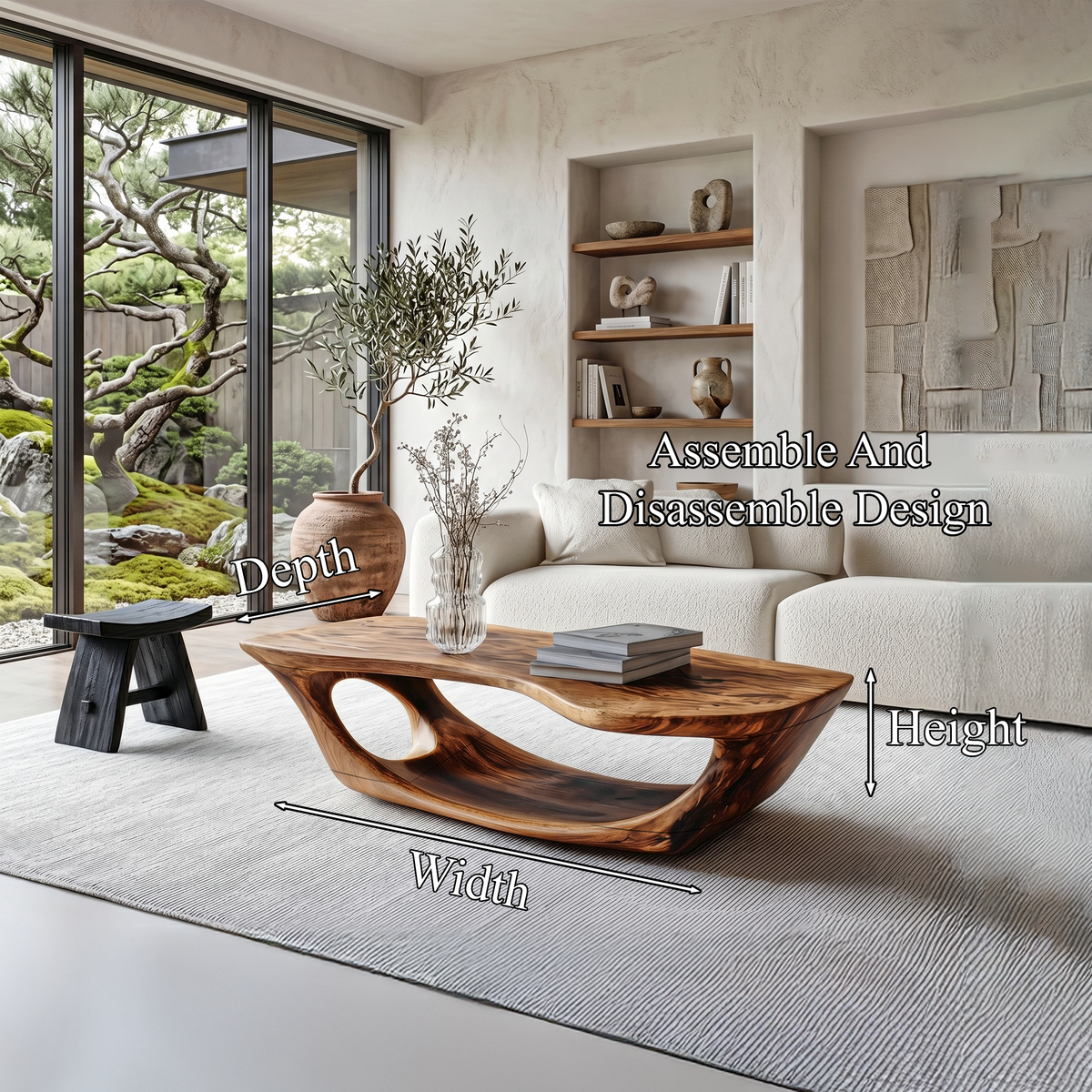 Wabi Sabi Solid Wood Coffee Table