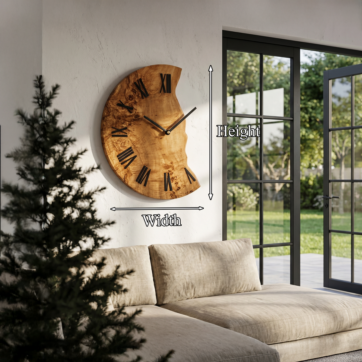 Organic Live Edge Clock for Home Decor