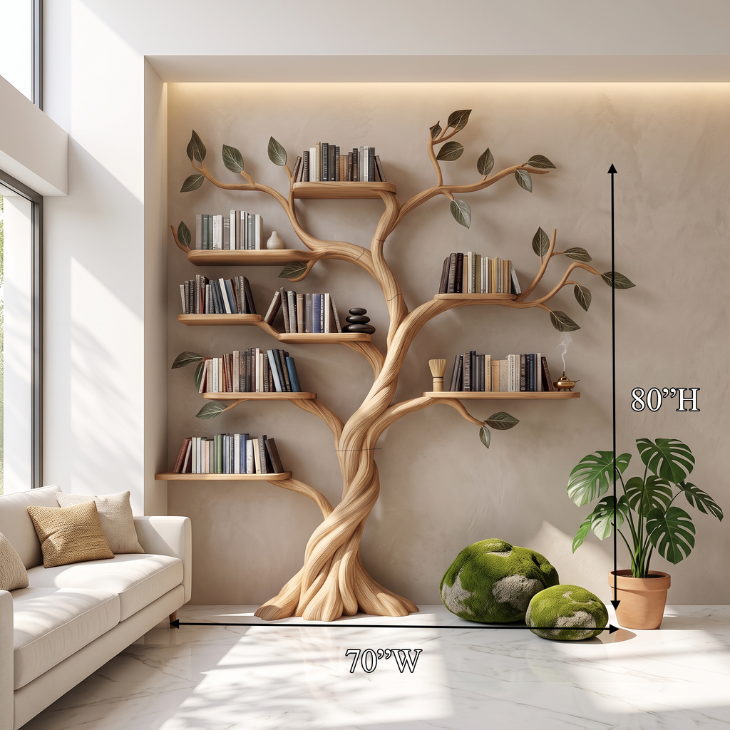 Rustic Tree Bookshelf