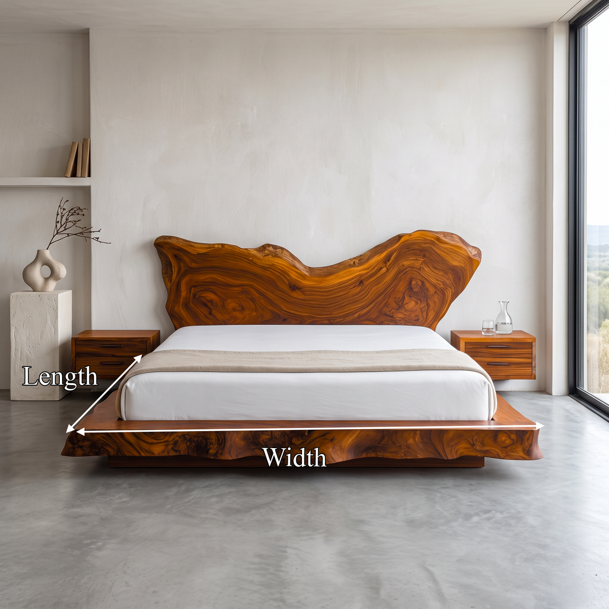 Mid Century Bedroom Solid Timber Bed