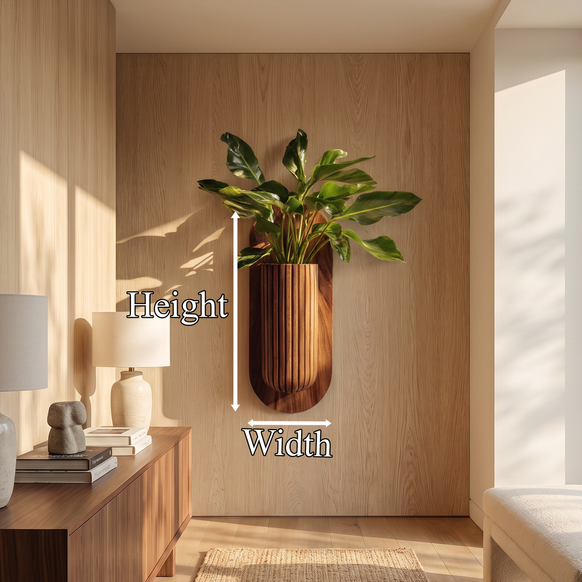 Minimalist Wood Wall Planter