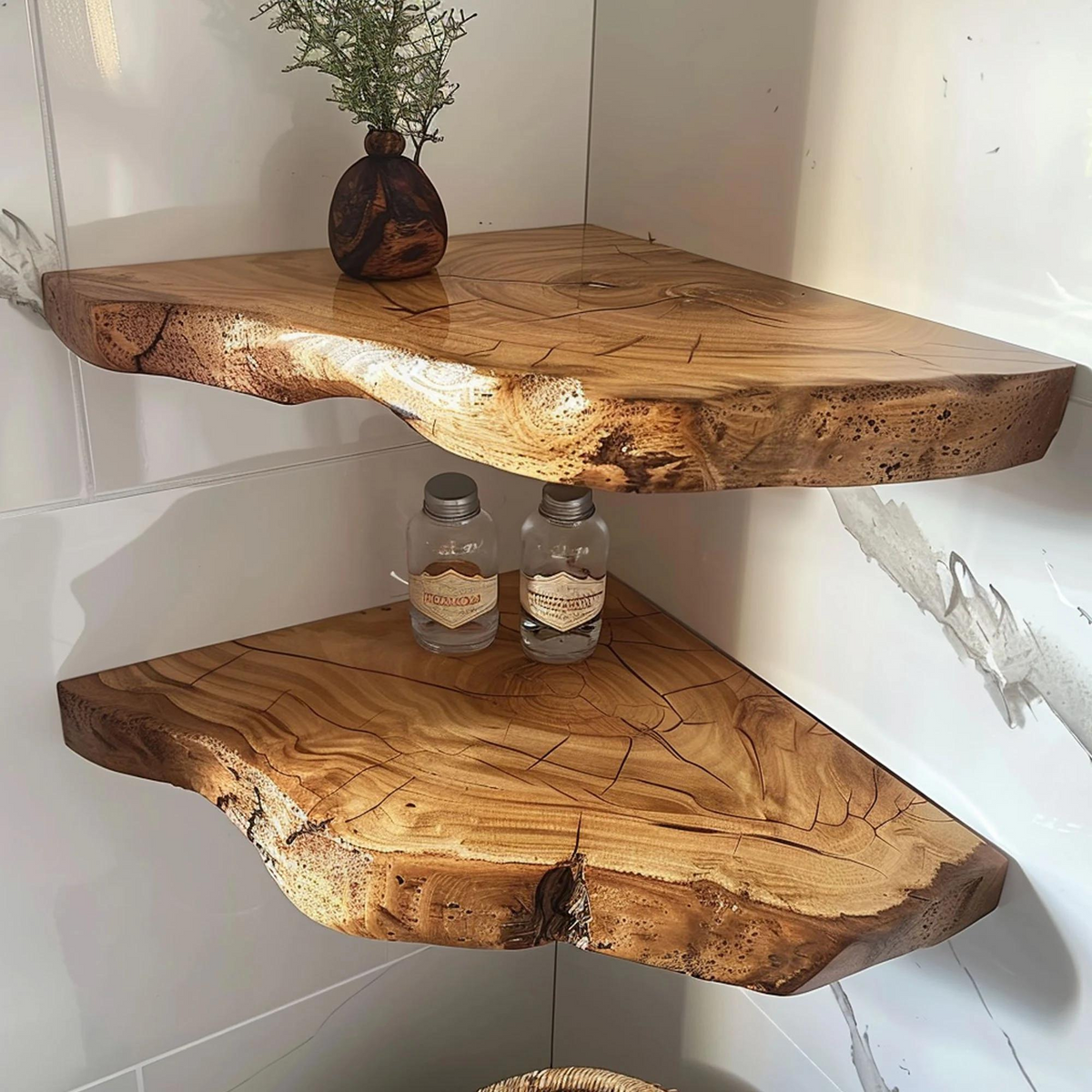 Floating Corner Wall Shelves