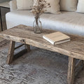 Reclaimed Driftwood Live Edge Coffee Table, 35 To 60 Inch Wide