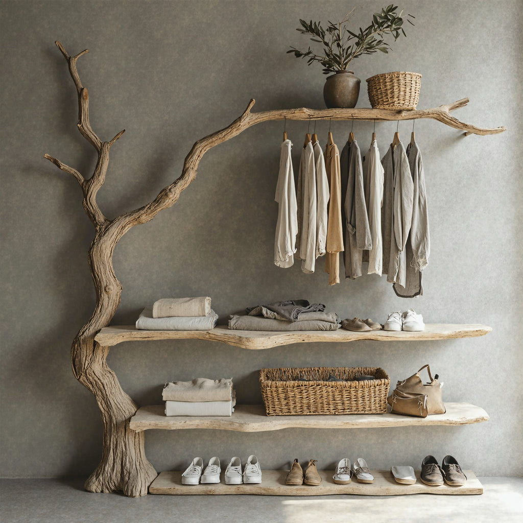 Tree Branch Standing Coat Rack Wall Mount Coat Rack Shoe Storage