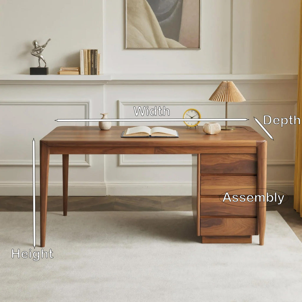 Modern Writing Desk With Drawers For Home Office