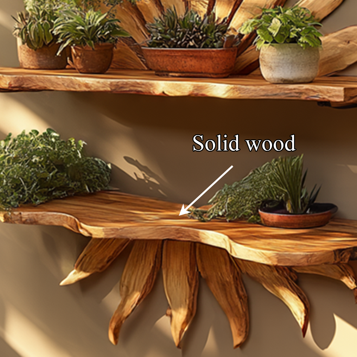 Boho Sun Wall Shelf For Living Room And Interior Decor
