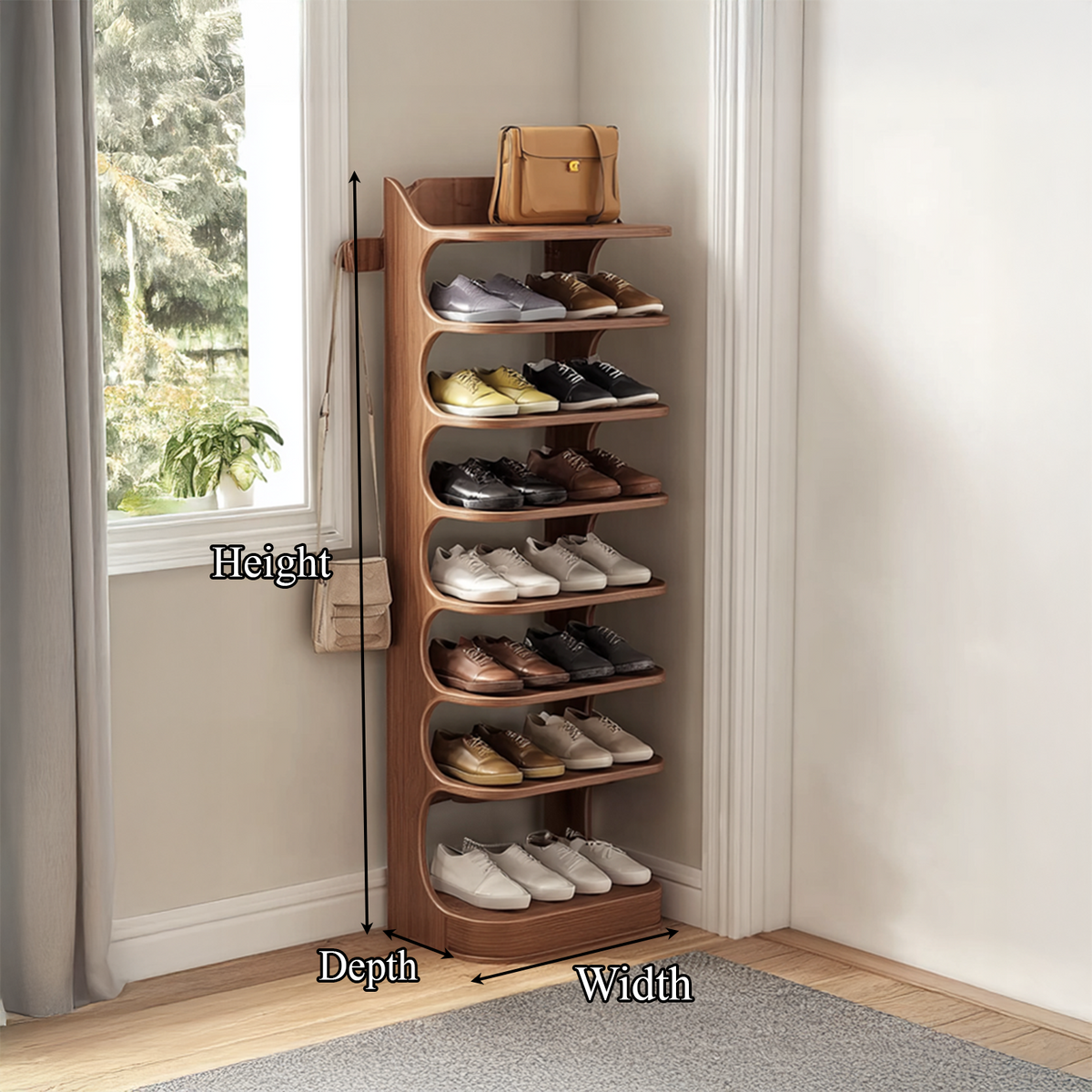 Custom Shoe Rack Solid Wood Decor Home Gitf