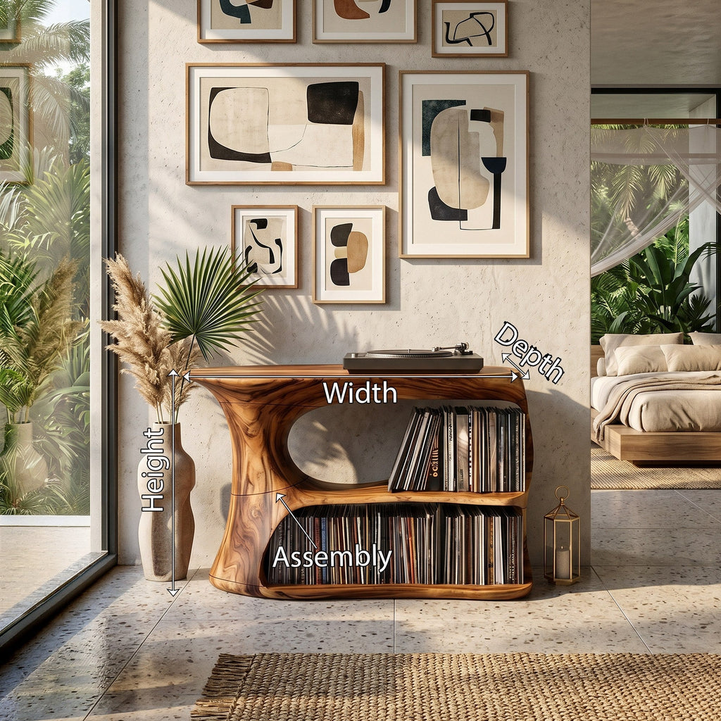 Farmhouse Record Cabinet For Entryway Organization