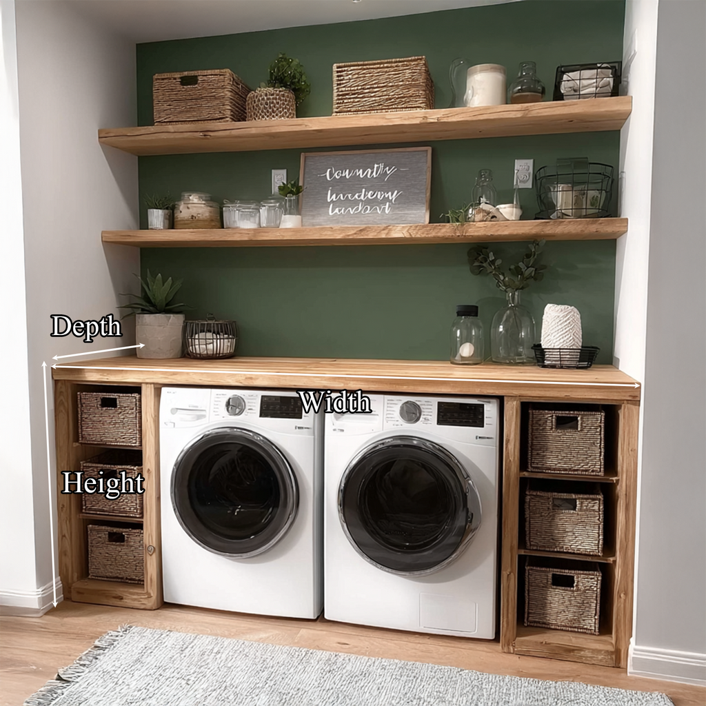 Laundry Furniture Set Solid Wood Custom Rustic Gift