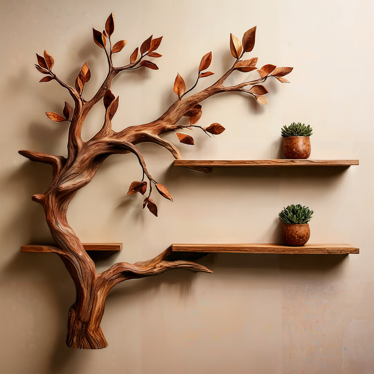 Mid Century Bookcase Tree Branch Shelf Mini Bookcase