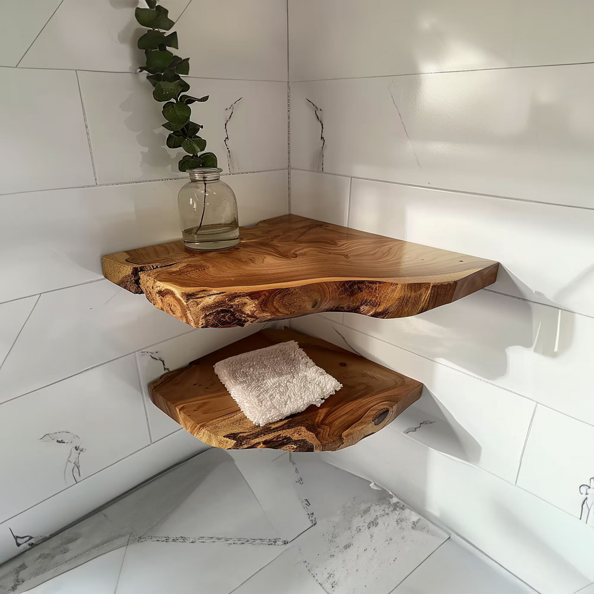 Floating Corner Shelves Decorations – Style 2