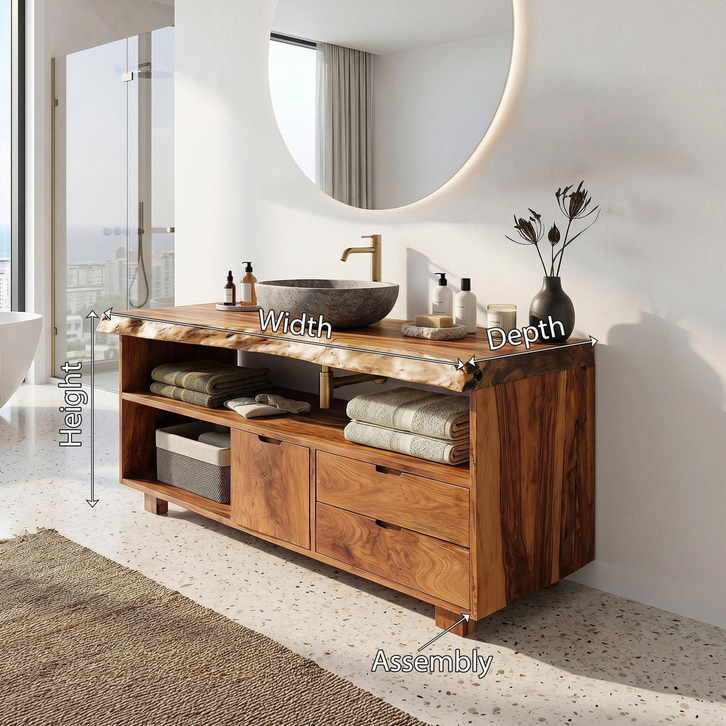 Modern Mid Century Vanity For Bathroom Makeover