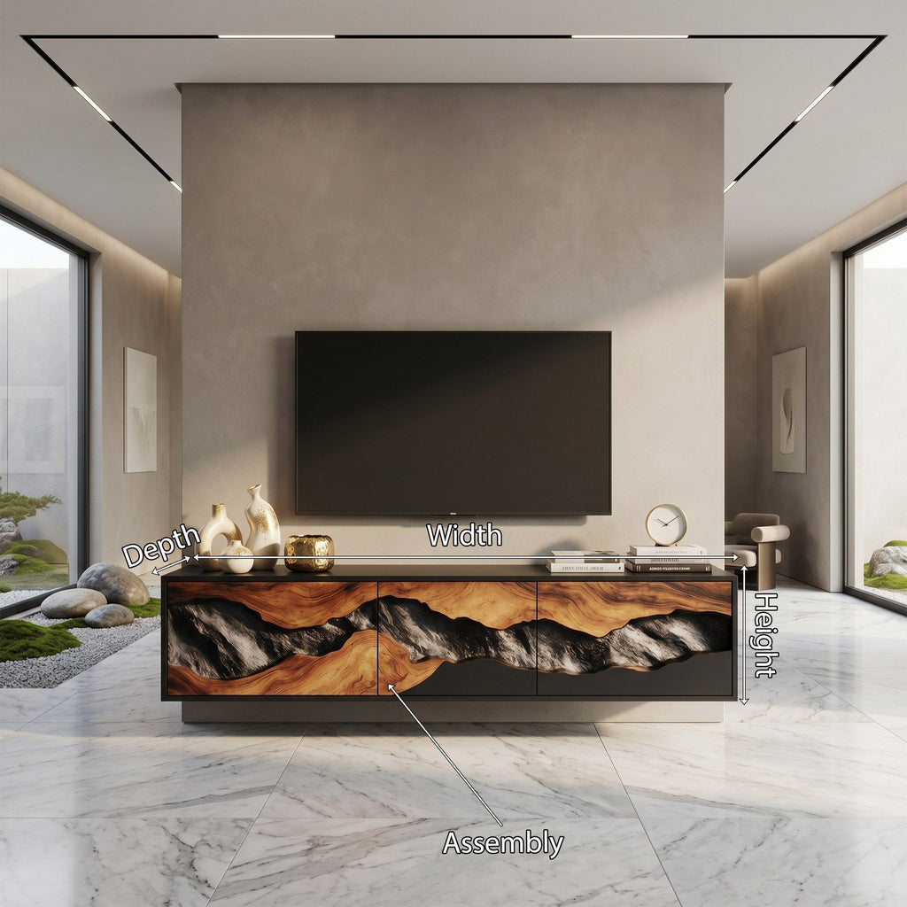 Handcrafted TV Console For Cozy Living Space