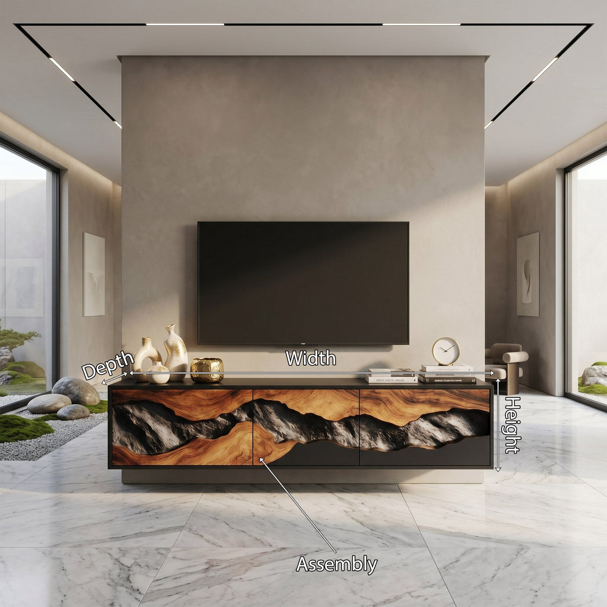 Handcrafted TV Console For Cozy Living Space