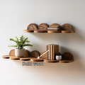 Floating Corner Shelf Solid Wood Home Accent Gift
