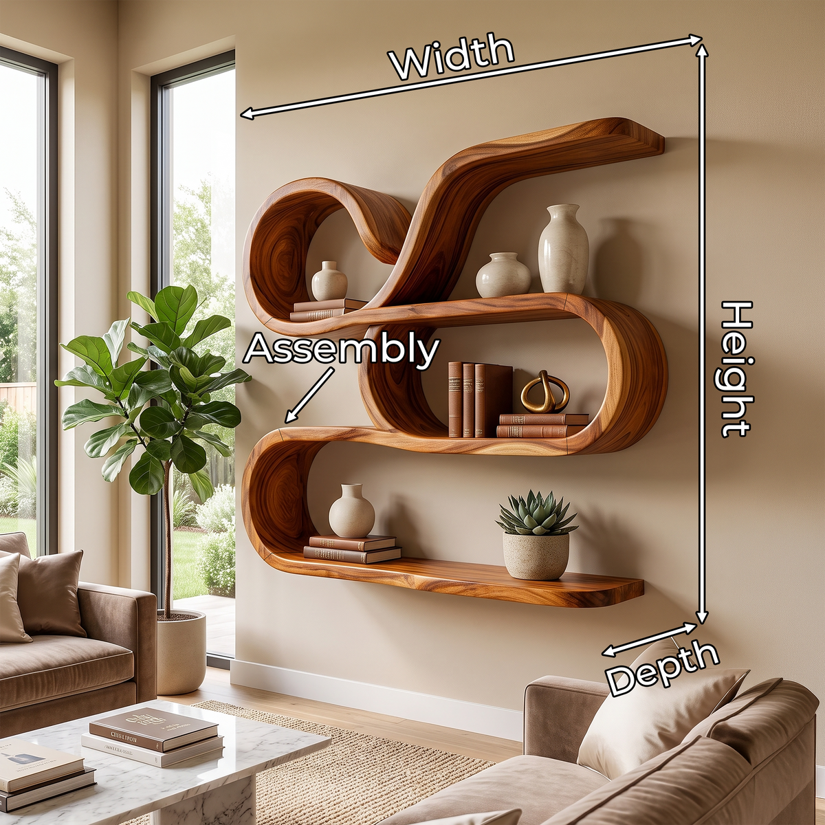 Large Floating Wood Bathroom Shelves For Towels Above The Sink