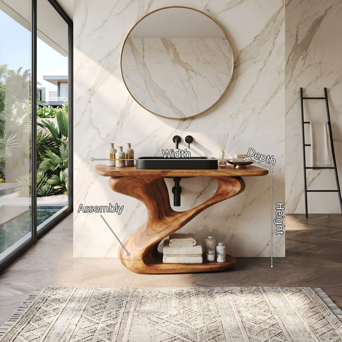 Rustic Live Edge Vanity For Natural Bathroom Design