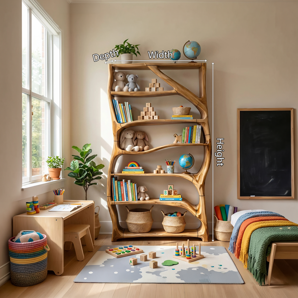 Minimalist Handcrafted Wood Bookshelf
