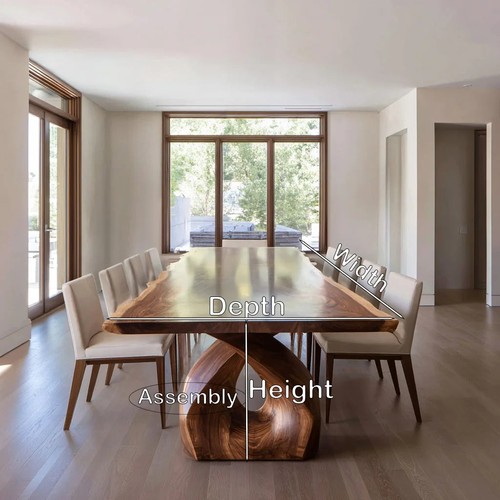Luxury Wooden Dining Table Statement Base For Dining Room