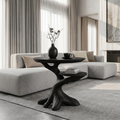 Modern Side Table With Organic Tree Root Silhouette