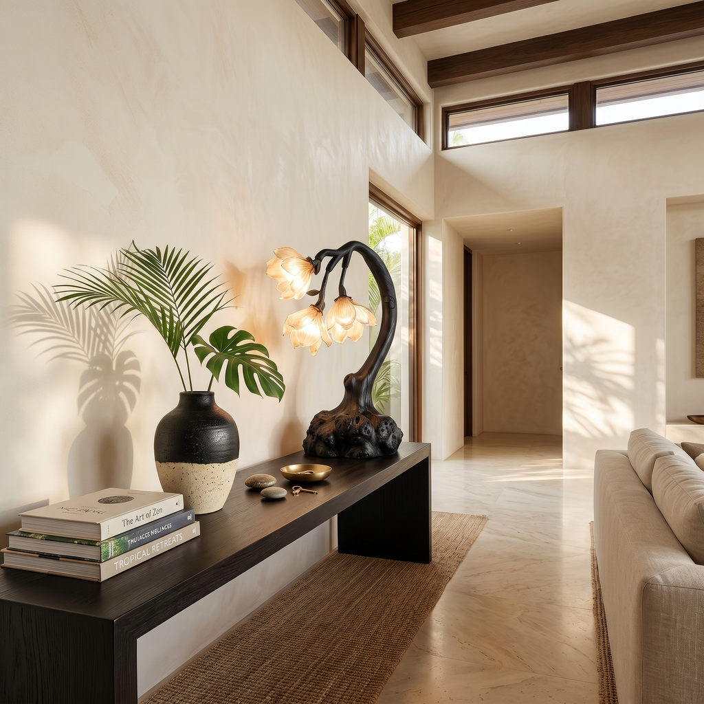 Minimalist Floral Table Lamp