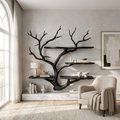 Modular Branch Wall Shelf for Studio and Study, 40 to 60 in Square