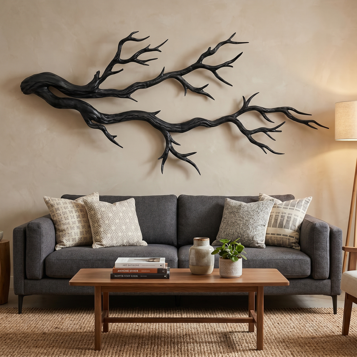 Organic Modern Intertwined Root Wood Wall Art, 51 to 80 in Long