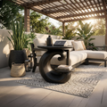 Organic Curved Side Table Forest Living Room