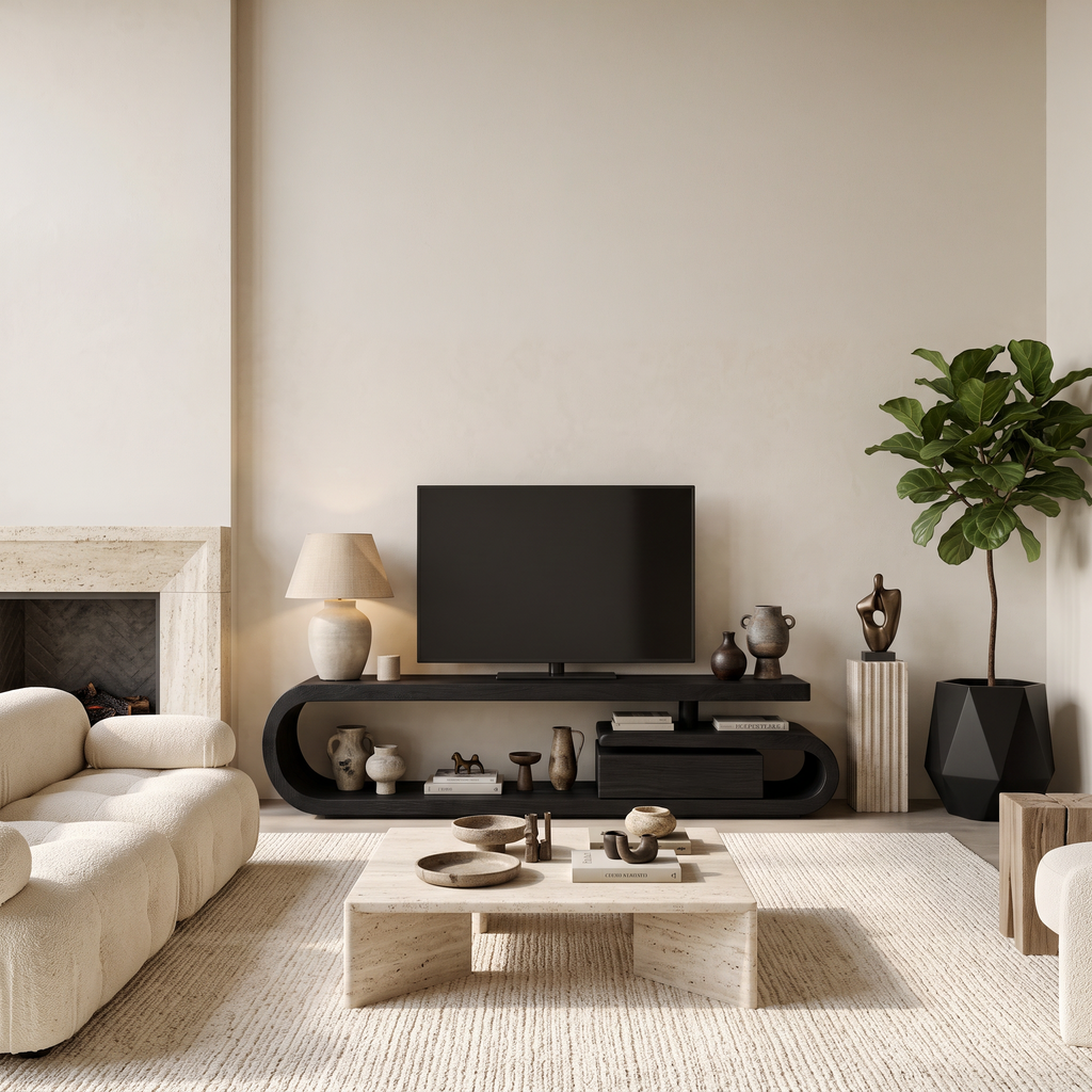 Handcrafted TV Cabinet For Living Room Media Use