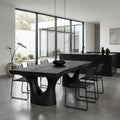 Organic Pedestal Wood Dining Table, 63 To 108 Inch Long