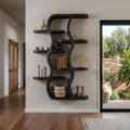 Contemporary Wooden Wall Mounted Shelf For Apartment Living Room