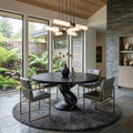 Luxury Twisted Pedestal Dining Table For Dining Room