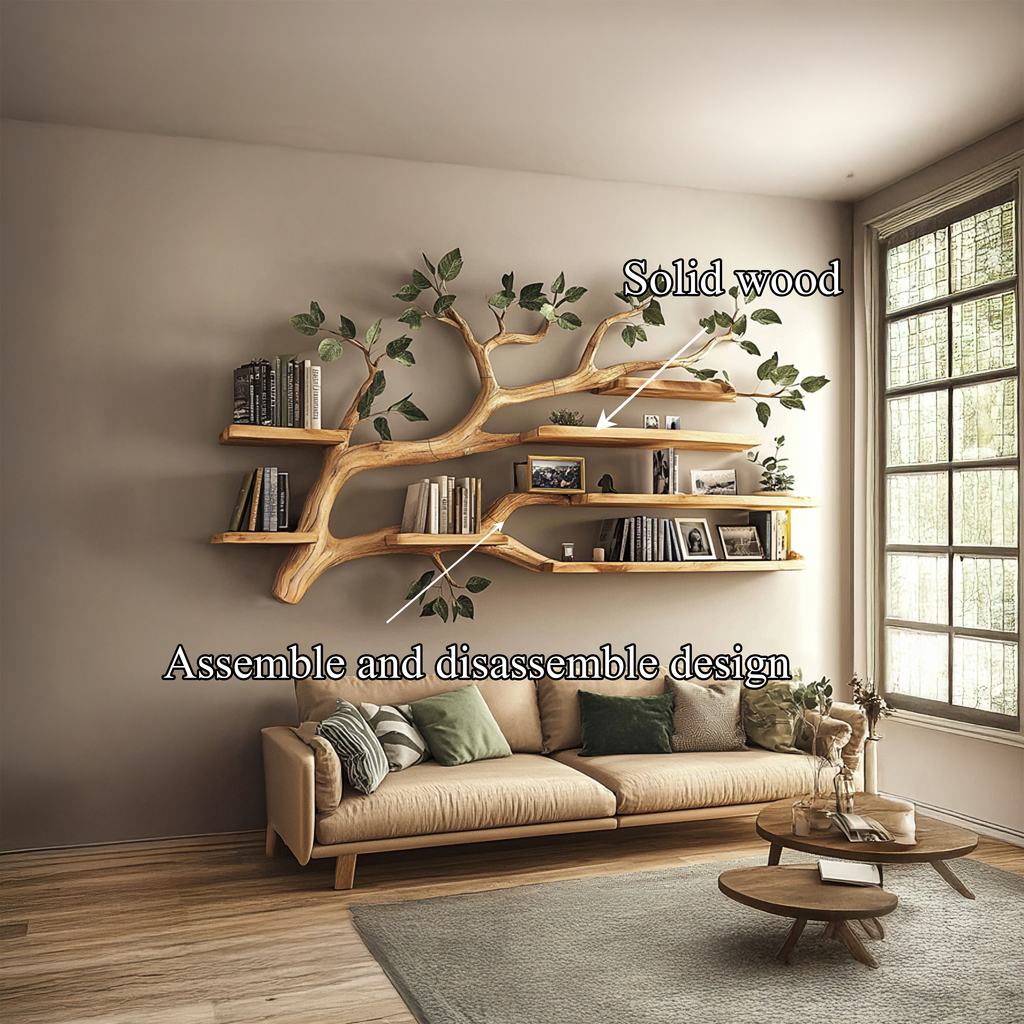 Rustic Tree Wall Shelf