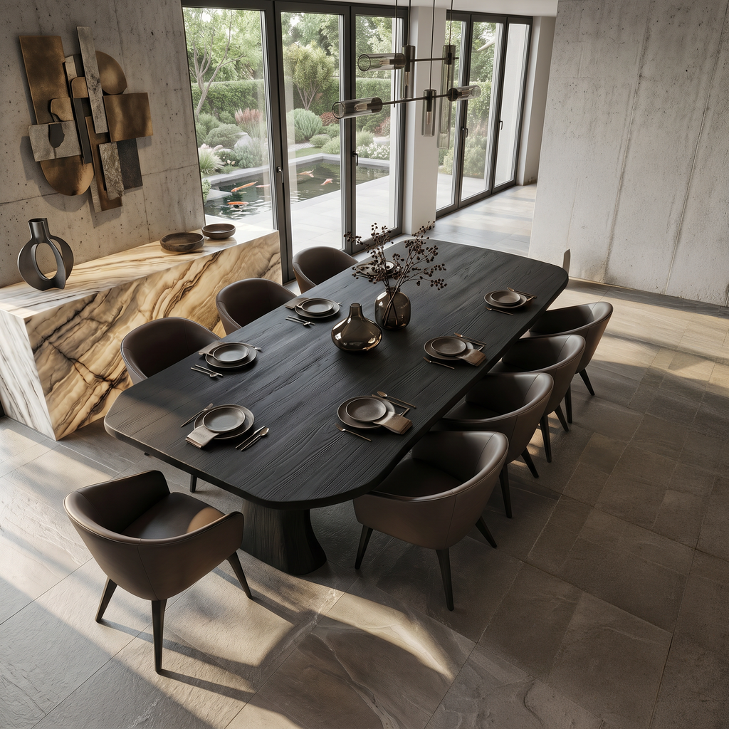Live Edge Wood Dining Table For Kitchens, 63 to 79 Inch
