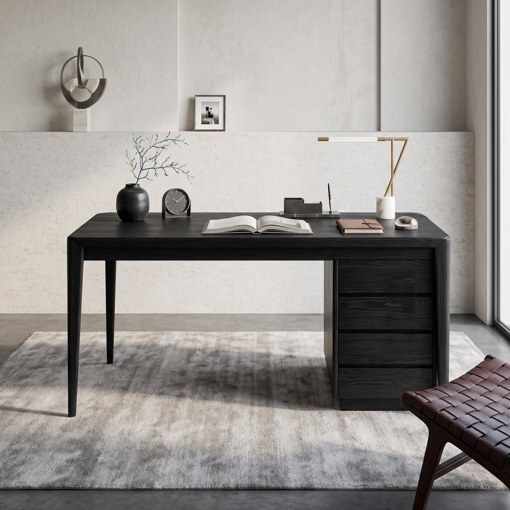 Modern Writing Desk With Drawers For Home Office