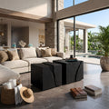 Modern Solid Wood Cube Coffee Table For Furniture Decor