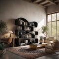 Fluid Biomorphic Wood Bookshelf For Books, Ceramics And Plants