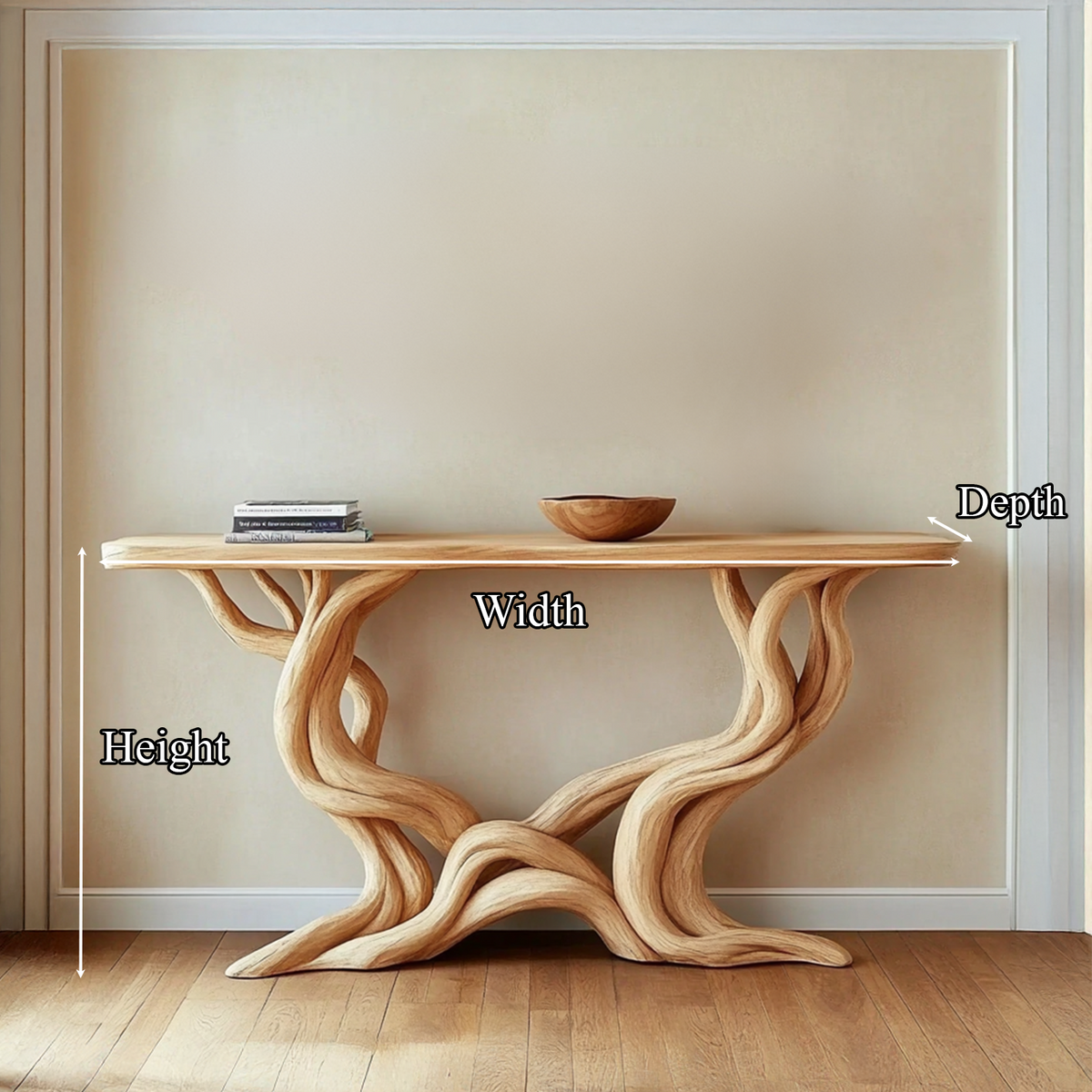 Handmade Live Edge Driftwood Farmhouse Console, 30 To 70 Inch