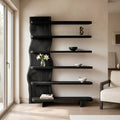 Modern Organic Wooden Standing Shelf For Lounge Area